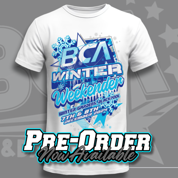 BCA Winter Weekender 2024 T-shirt Pre-order Artwork - Main