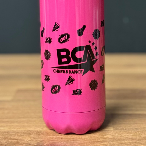 BCA Stainless Steel Water Bottle 500ml - Rose Red & Black