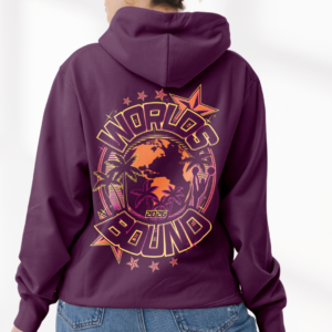 Worlds Bound 2026 Plum Hoodie